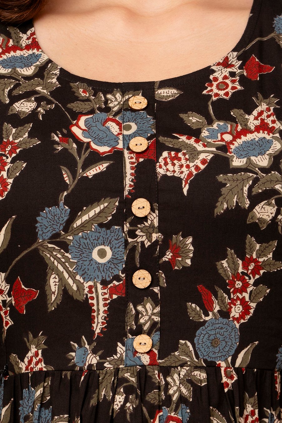 Black Print Feeding & Maternity Dress - Image 6