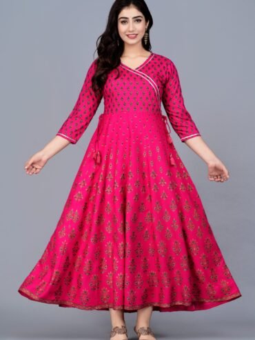 Women’s Elegant Anarkali Kurti – Ethnic Long Gown for Festive & Party Wear Umberla type