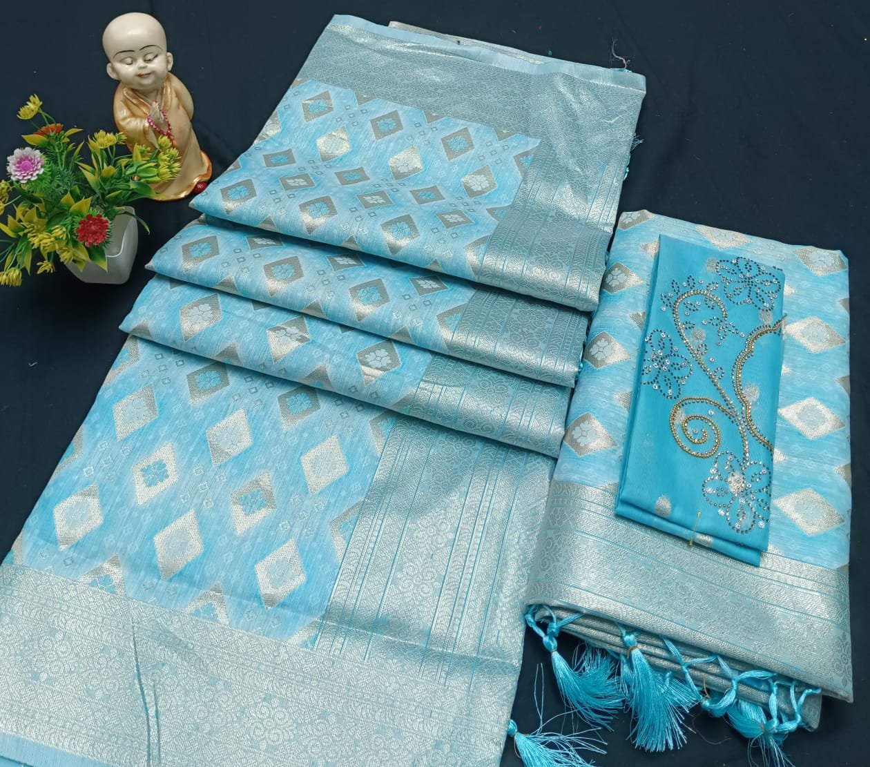 WEDDING BRIDAL FANCY cotton SAREES